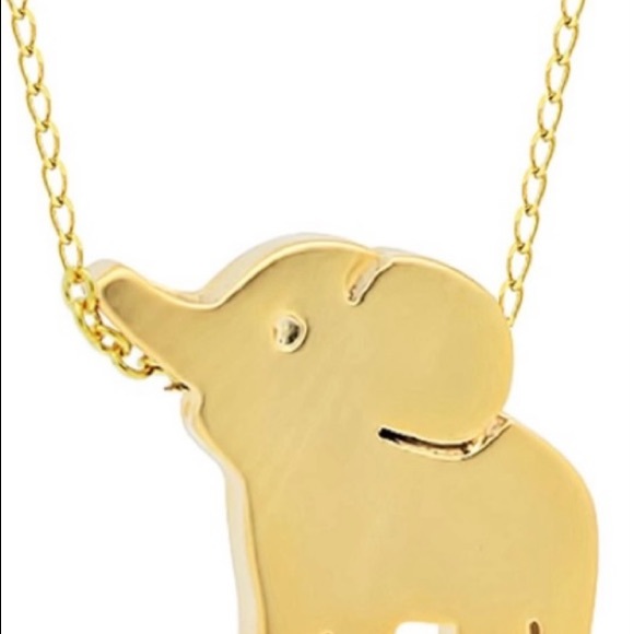 NEW Lucky Floating Elephant Pendant Necklace 14kt Gold Plated 16” to 18”… - Picture 2 of 6